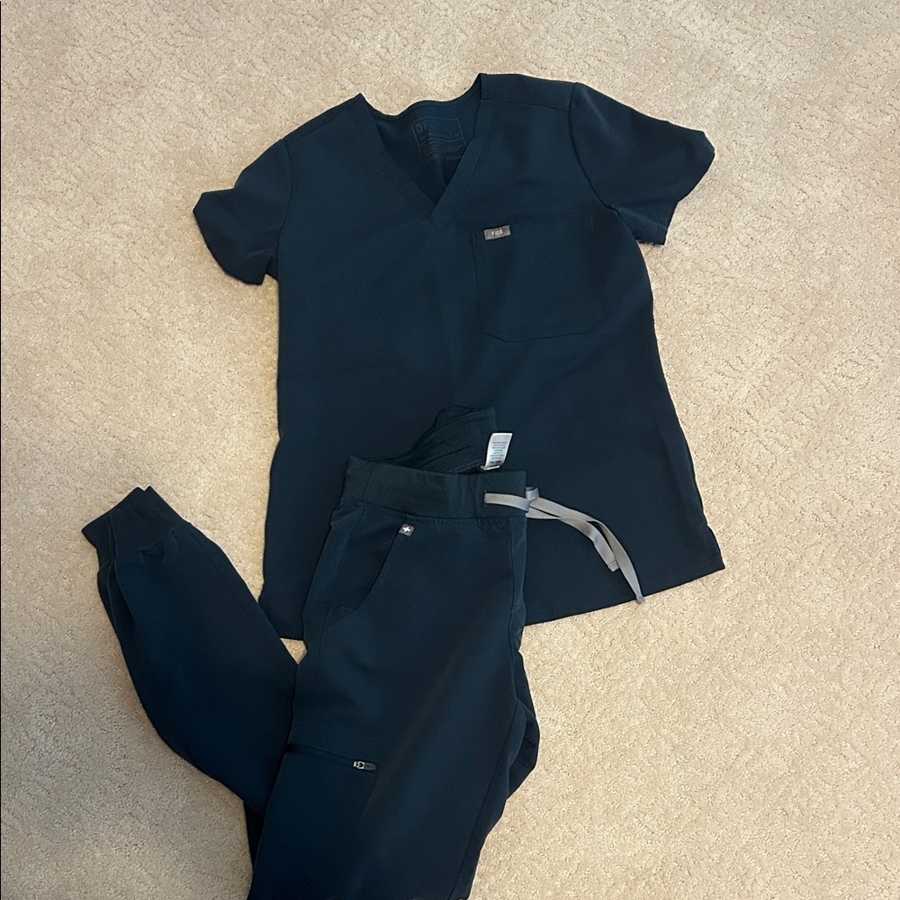 Figs Blue Scrub Set